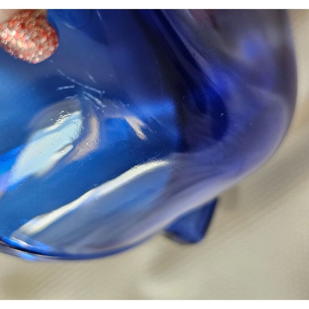 Anchor Hocking Cobalt Casserole Bowl w/ Lid 2qt handles 9" vtg blue kitchen - Picture 14 of 15
